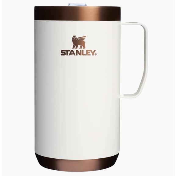 NEW Stanley The Stay-Hot Camp Mug | 24 OZ Gilded Marshmallow - Picture 2 of 5